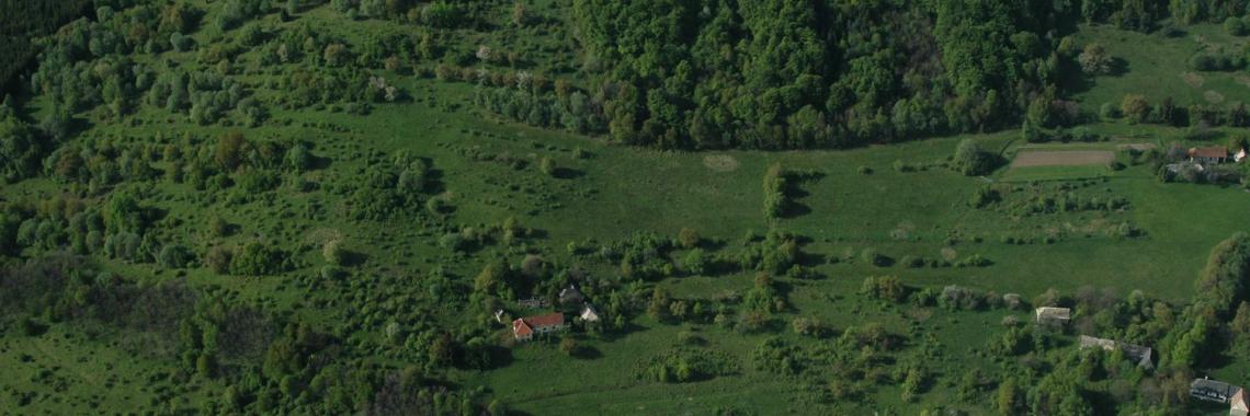Terraced landscape in Budina in Slovakia