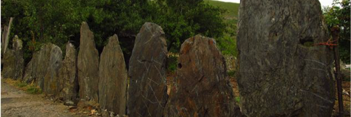 Lousas, slate tiles enclosure in Galicia in Spain