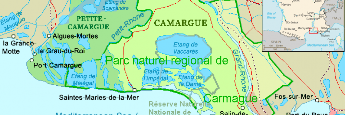 Map of the Camargue